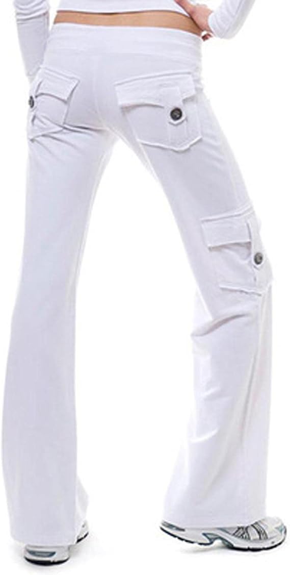 LIUguoo Yoga Pants for Women High Waist Joggers Loose Casual Lightweight Swearpants Comfy Running Cargo Pants with Pokets