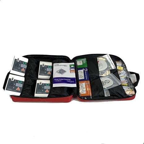 AED Trainer, Practi-Trainer Essentials, 4-Pack | For training use only, Essentials Base Model, with Carry Bag, realistic AED training simulator, durable design