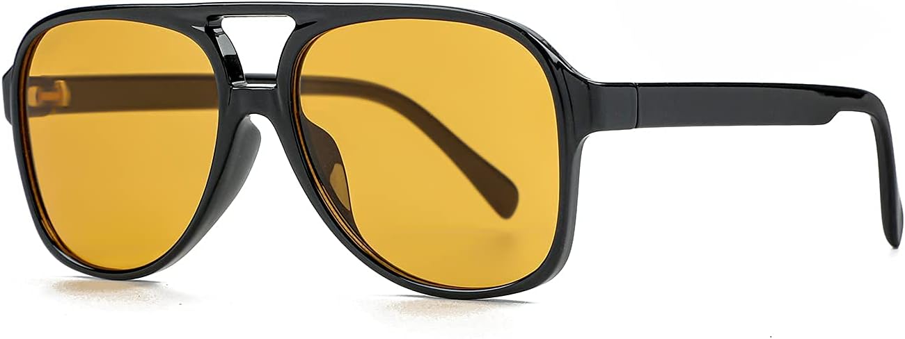 Polarized Classic Vintage Aviator Sunglasses for Men Women Large Frame Retro 70s Sunglasses