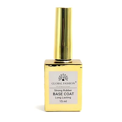 Strong Rubber Base Coat 15ml | Long-Lasting Gel Nail Polish Adhesion | Strengthens Natural Nails | Chip-Resistant, Soak-Off Formula | Professional Salon Quality