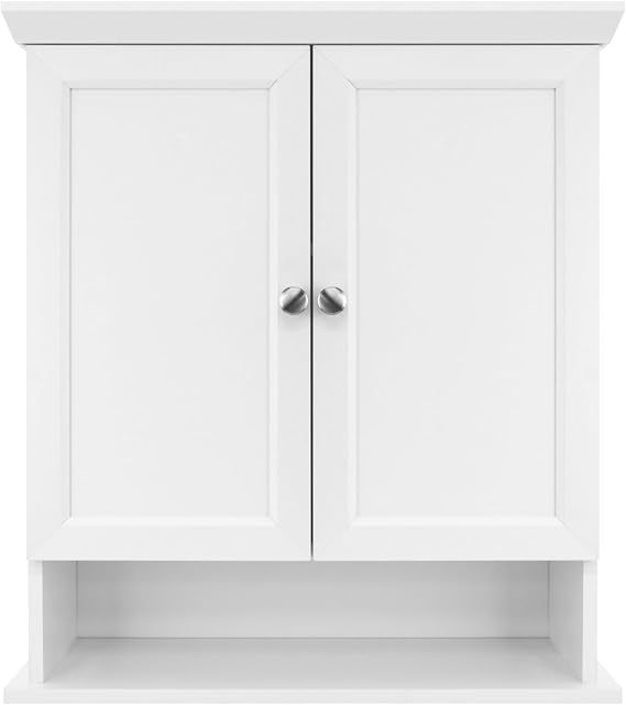 MCS 23x26 White Medicine Cabinet Organizer, Wall Mounted