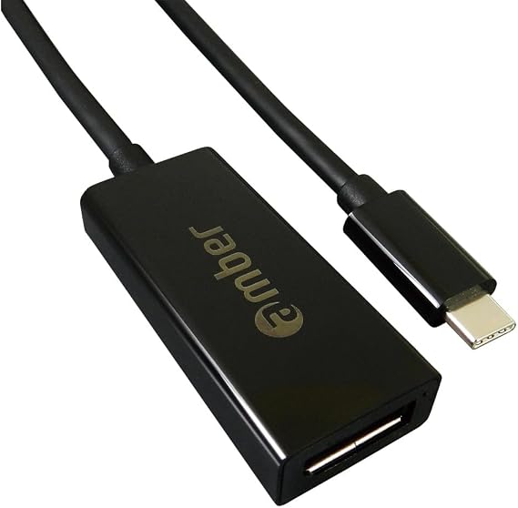 USB Type-C Male to DisplayPort DP Female Adapter Converter Amber CU3-ADP1 with 4 in Cable