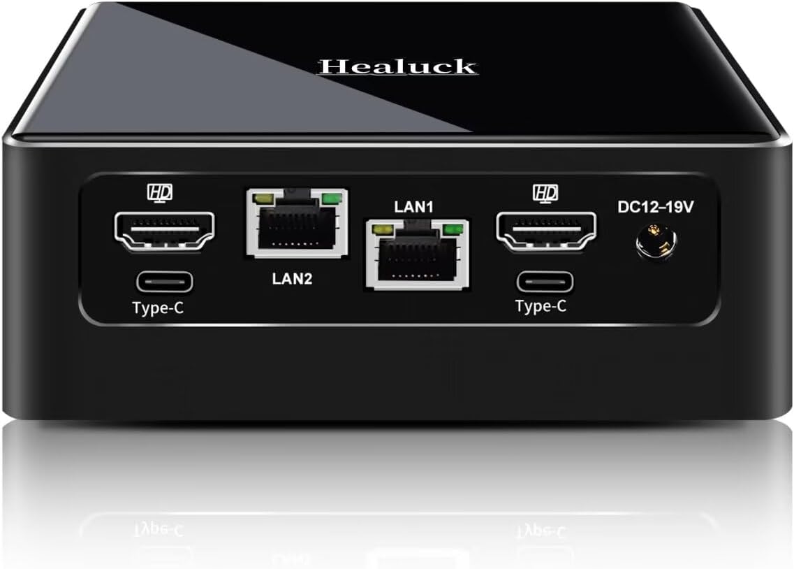 Mini Desktop Computers 13th Gen U300 5 Cores 6 Threads, DDR5 8GB RAM 256GB NVMe PCIe4.0 x 4 SSD, 2 x i226V 2.5GbE LAN Micro Tiny PC, Win11 Pro Small Tower Box, WiFi6, BT5.2