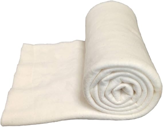 PLANTIONAL Natural Cotton Batting for Quilts: 71-Inch x 79-Inch Medium Weight Purely Natural All Season Quilt Batting for Quilts, Craft and Wearable Arts