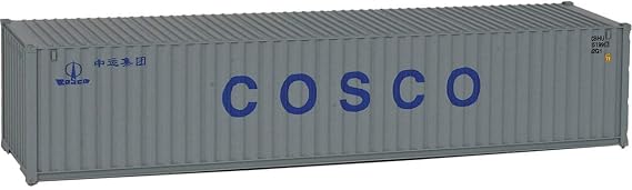 Walthers SceneMaster HO Scale Model of China Ocean Shipping Chevron 40' Corrugated Container,949-8155