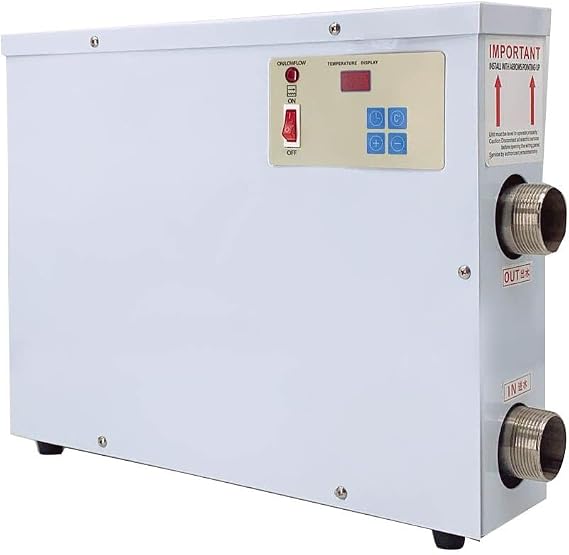 18KW Electric Pool Water Heater for Above Ground Inground Pool, 220V Portable SPA Water Bath Heater Thermostat Swimming Pool Electric Pool Warmers Bath Heater Pool Equipment