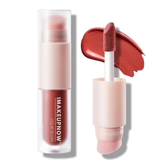 imakeupnow Liquid Blush Stick for Cheeks Natural Matte Finish Make Up, High Pigment Blush Stick Long-lasting Dewy Cheek Tint With Build in Brush#L003