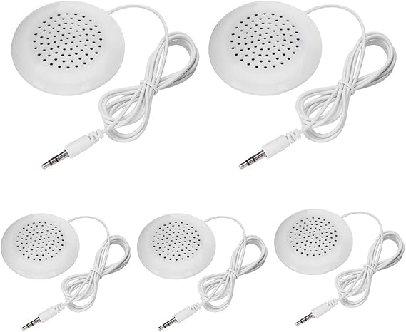 5pcs Pillow Speaker, Under Pillow Speaker for Sleep, 3.5mm Mini Stereo for MP3 Phone Portable CD