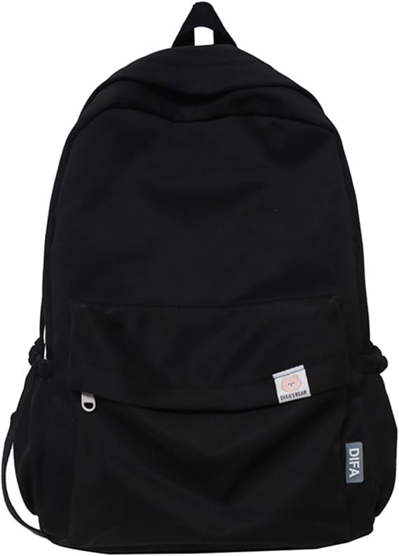 Black School Backpack Large Capacity School Bag Waterproof College & High Bookbag Lightweight Casual Travel Daypack Classic Basic Backpack for Boys, Girls, Teens, Adults..