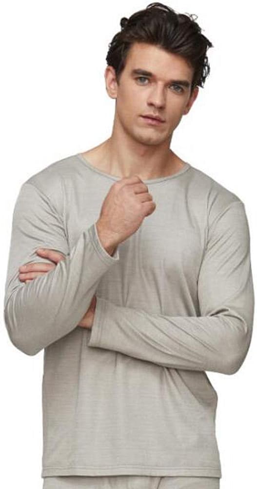 Amradield Faraday Pure Silver Fabric Cotton Close Fitting Long Top Blocking RF Radiation EMF EMI Exposure Conductive Silver
