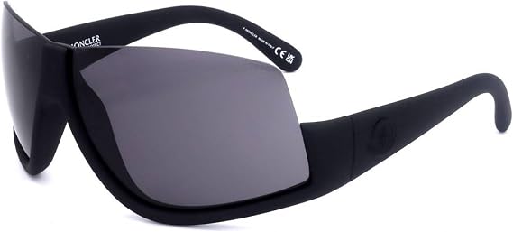 Moncler VYZER ML0269 SHINY BLACK/DARK GREY 0/0/125 unisex Sunglasses
