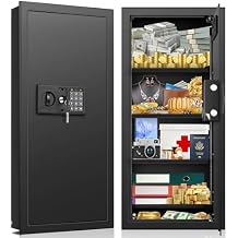 29.53" Tall Wall Safes Between the Studs 16" Centers, Heavy Duty Combination Lock in Wall Safe with 3 Removable Shelf, Hidden Safe for Money, Jewelry, Document, Passport