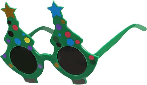 Art the Clown Christmas Tree Glasses,Horror Eyeglasses Cosplay Costume for Halloween Christmas Accessories Props Eyewear