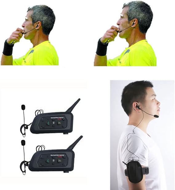Referee Headset 2 Referees Full Duplex Football Wireless Comunicador Football Headsets Referee Communication