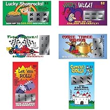 Fake Lottery Tickets-(30 Pack)- Fake Winning Lottery Tickets-6 Fake Scratch Off Tickets Designs Look Real Wholesale Bulk Gag Gifts Pranks