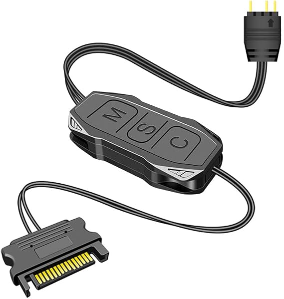 Remote Control 5V ARGB Controller 3Pin Power Supply Desktop Computer For Chassis Fan LED Lighting Remote Control Organizer For PC Desktop Computer Chassis Fan RGB ARGB LED Lighting Light Remote
