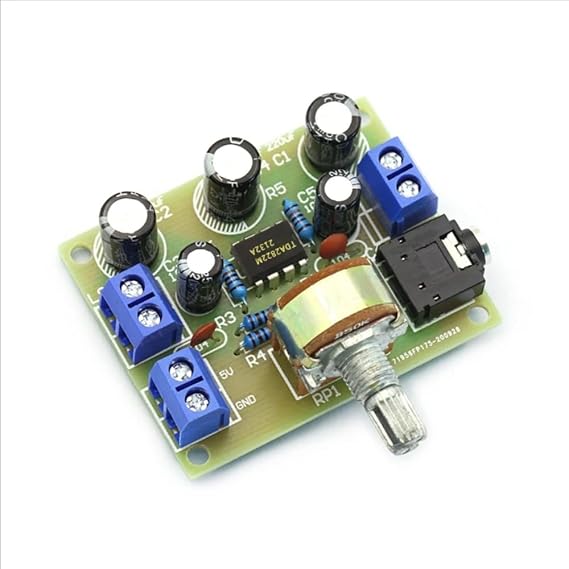 V TELESKY 1PCS TDA2822 Two-Channel Power Amplifier Board Kit No Noise 2-12V 5W*2 Power Amplifier DIY Production Kit Module