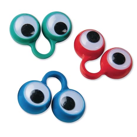 Googly Eye Finger Puppets, Pack of 24, One Size, Bright Colors