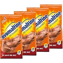 4x500g Ovomaltine Chocolate Powder - The lassic - Cocoa Drink with genuine Swiss Chocolate, Ovomaltine/Switzerland