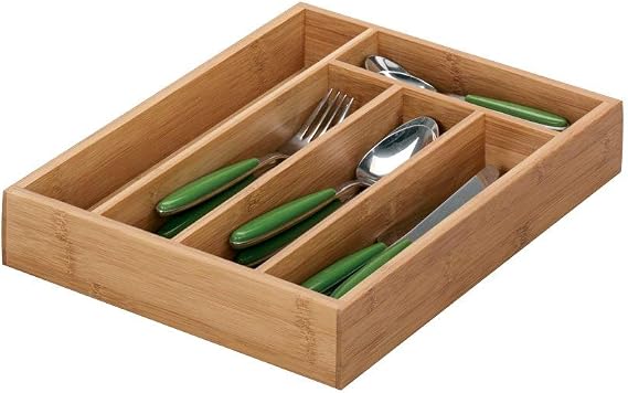 Zeller Cutlery Drawer Bamboo 34x26x5cm, Multi-Colour, 34 x 26 x 5 cm