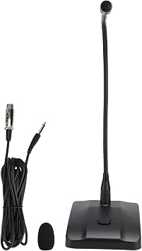 Gooseneck Microphone, Podium Microphone, USB Microphone for Live Streaming and Video Conferences, Etc