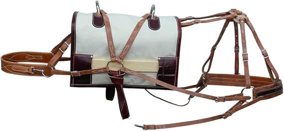 Outfitters Supply Classic Decker Pack Saddle; Complete Decker Pack Saddle; Pack Saddle for Horse & Mule; Premium Pack Saddle Tree w/Classic Arches, Hermann Oak Harness Leather & Durable Hardware