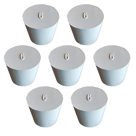 Laboratory rubber stoppers 6# 7 pieces solid rubber stoppers conical rubber stoppers used for sealing balloon bottles in the laboratory
