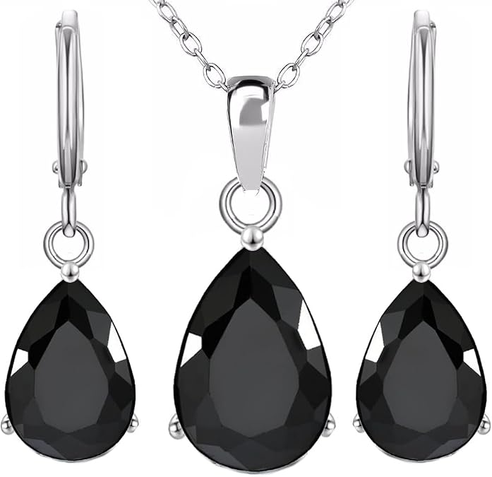 Crystalline Azuria Jewelry Sets for Women Wedding Jewelry Sets Bridal Jewelry Set with Necklace and Earring for Bride Cubic Zirconia Bridesmaid Jewelry