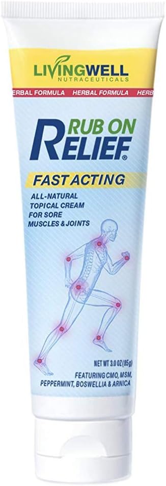RUB ON RELIEF Fast Acting, Natural Joint and Ache Cream for Muscles, Neck, Back, Joints, Knees and Shoulders