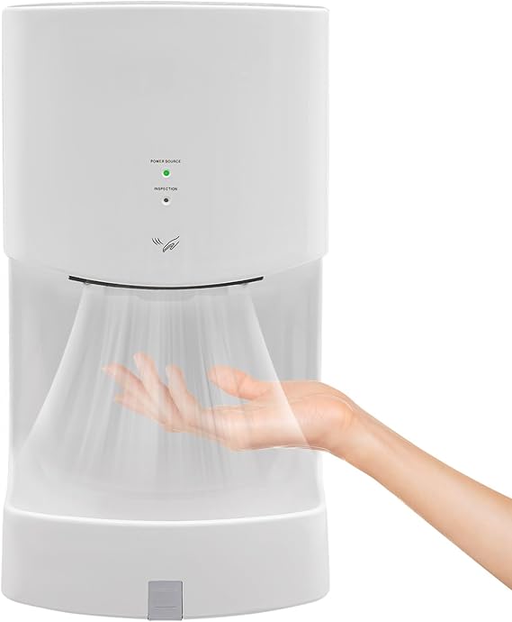 Hand Dryer Wall Mounted,Automatic Hand Dryers with Drain Tank 1000W, Automatic Jet Hand Dryer with Drip Tray,5-30 Seconds to Dry,Commercial or Household