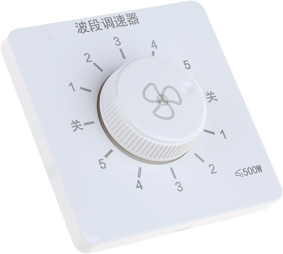 Wall Mounted Fan Regulator 5-Level Speed Adjustment Switch 86 Type Concealed Designing Speed Controller for Ceiling Fan