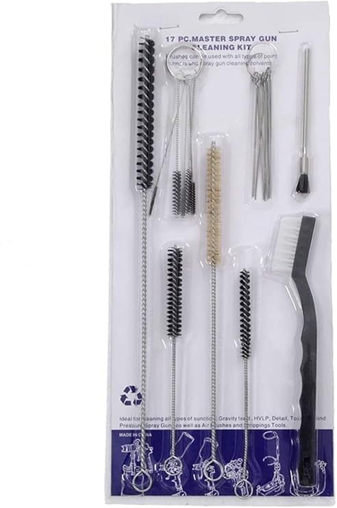 Airbrush Kit Airbrush Spray Airbrush Nozzle Cleaning Repair Tool Kit Needle Brush Set for Spraying for Nail Art, Makeup, Painting, and Cake Decorati