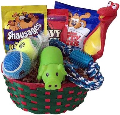 Dog Puppy Gift Box Basket Set Treat Crew Toys Package