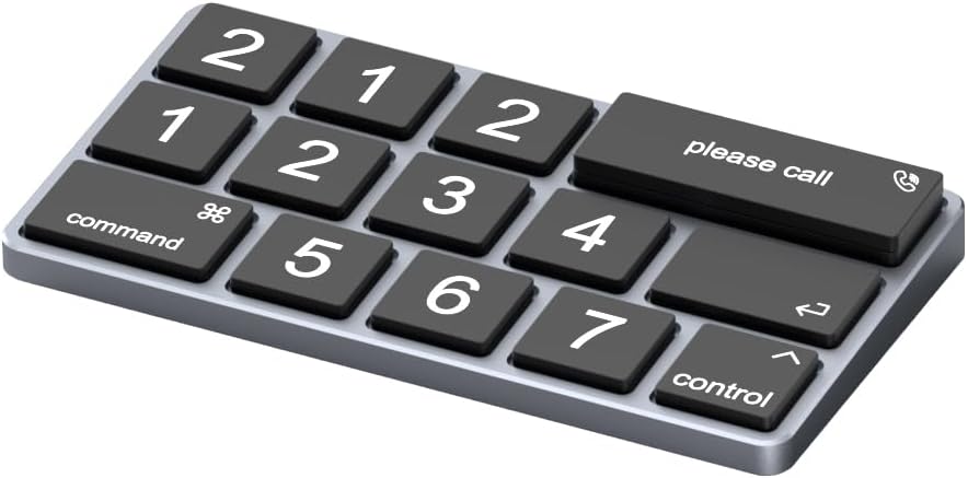 Hagibis Temporary Car Parking Phone Number Card Rotation Hidden Telephone Number Plate Styling for Apple Magic Keyboard with 5 Sets of Numeric Keyboard caps (3-Row)