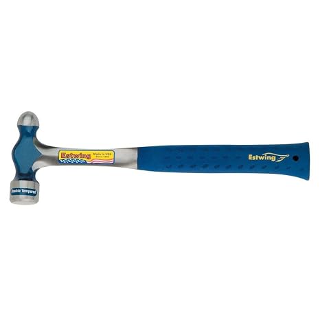 Estwing E3-32BP Ball Pein Hammer, Straight Nylon Vinyl Handle, 14 1/2 ", Steel 32 oz. Head, Blue, (Model: 268-E3-32BP)