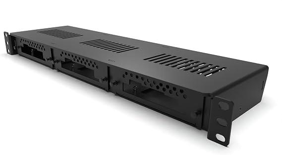 1U Rack Mount Pro Enclosed 3X Jetson Front Removable