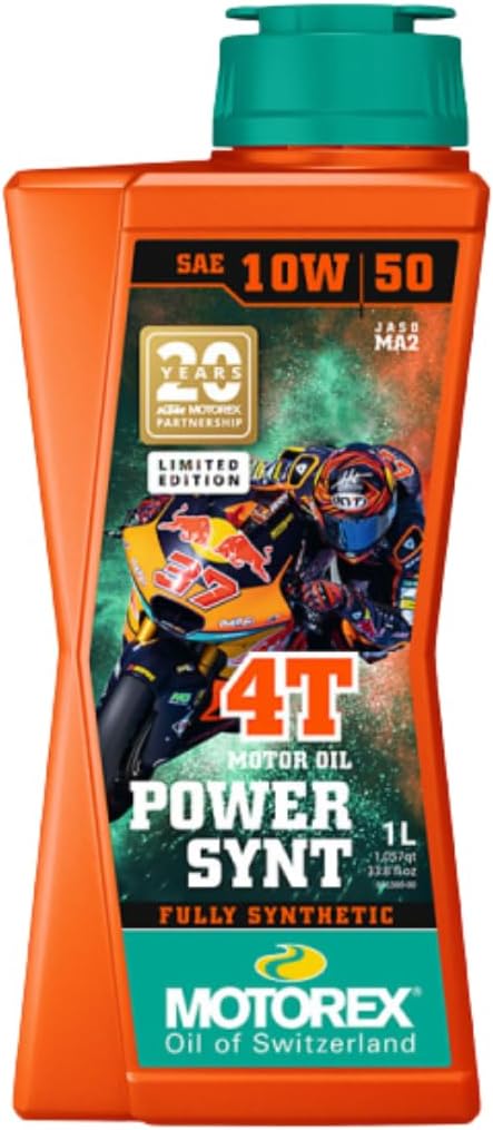 MOTOREX Power Synt 4T Motorol Ol 10W50 JASO MA2 API SN/SM/SL - 1L 1 Liter