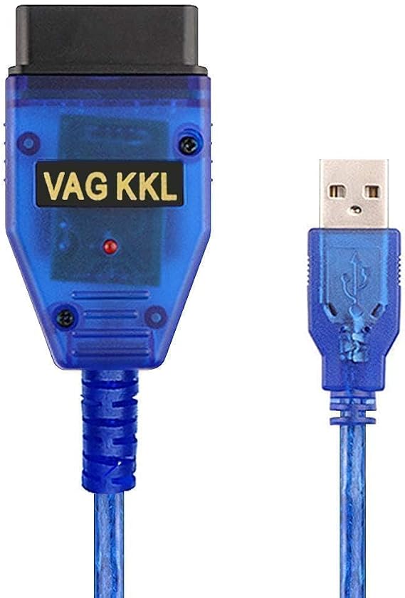 OBDII Scanner Diagnostic Cable for VW Audi Skoda Seat Volkswagen, Support VAG-COM KKL 409.1, 16-Pin Car Programming Cable, OBD II Adapter Connector Cable Scan Tool, for Win XP/ WIN7 32bits ONLY 1