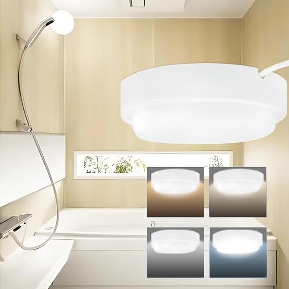 White 4000k LED Ceiling Light, Bathroom Light, Moisture Proof, Rainproof, IP65, 10W, Equivalent to 100W, 2000LM High Brightness, Ceiling Light, 4.5 Tatami Mat, 6 Tatami LED, Small, Bright, Energy