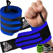 Nordic Lifting Wrist Wraps Super Heavy Duty (1 Pair/2 Wraps) 24" Support for Weight Lifting | Powerlifting | Gym | Cross Training- Weightlifting Thumb Loop - Men & Women