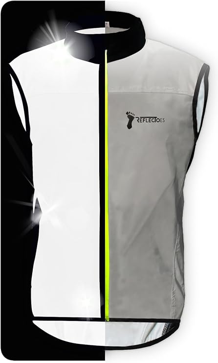 Reflective Bike Vest for Night Visibility Hi Vis Running & Cycling Gilet Lightweight, Breathable Outer Layer