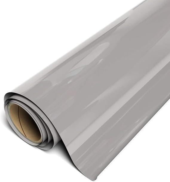Siser EasyWeed Heat Transfer Vinyl 11.8" x 2FT Roll - Compatible with Siser Romeo/Juliet & Other Professional or Craft Cutters - Layerable - CPSIA Certified (Gray - HEX #8B8E8D)