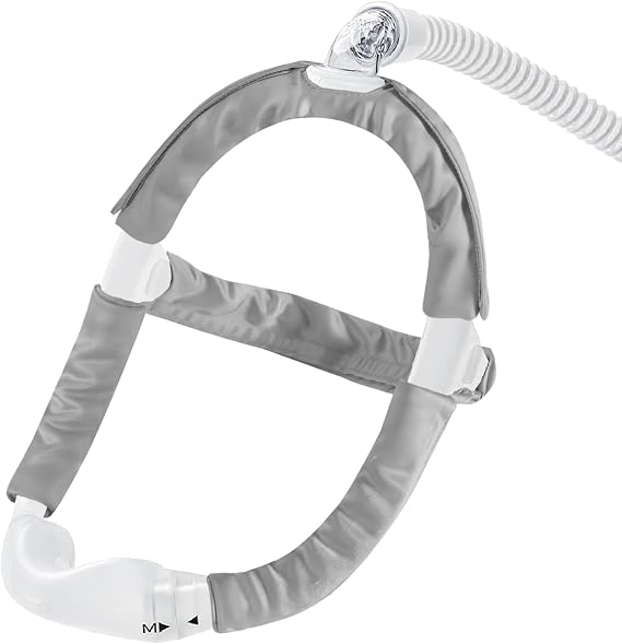 4 PCS Satin CPAP Strap Covers, Comfort CPAP Mask Cushions to Fit Dreamwear Headgear or AirFit, Silky CPAP Mask Strap Covers, Anti Wrinkle CPAP Hair Protector for Reducing Red Marks (Light Gray)