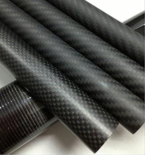 OD 50mm x ID 47mm x 500mm Long Carbon Fiber Tube 3K Matt Roll Wrapped