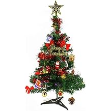 Tabletop Green Christmas Pine Tree with Multi-Color 30 LED Lights, 2 Feet
