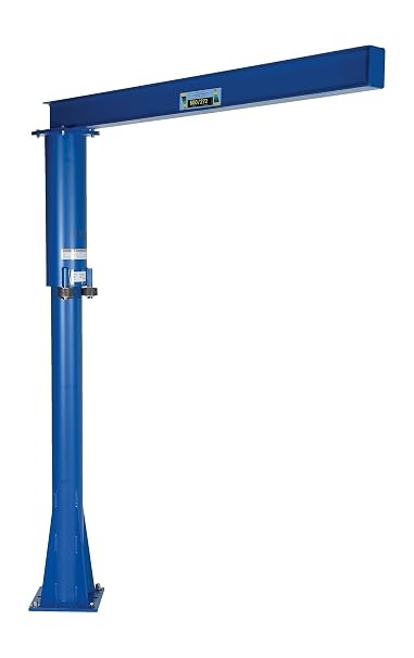 Vestil JIB-FM-6 Steel Floor Mounted Jib 80 In. I-Beam 600 Lb. Capacity Blue