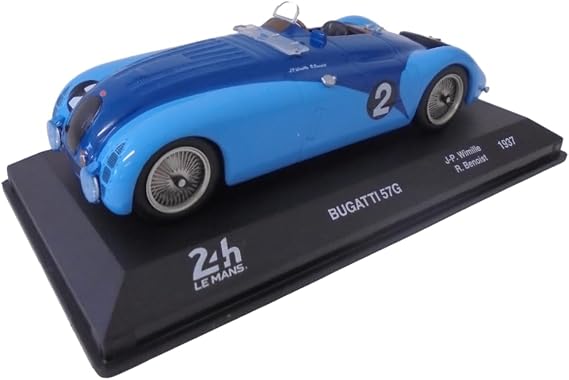 OPO 10 - 1/43 Scale Model car Compatible with Bugatti 57G #2 Winner Le Mans 1937-24LM14