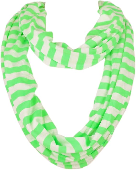 TrendsBlue Elegant Solid Color & Striped Infinity Loop Jersey Scarf -Diff Colors