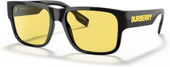 BURBERRY Knight BE4358 Square Sunglasses for Men | In Black & Matte Black. Polarized options available. Bonus kit: cleaning spray, cloth, screwdriver & mirror.
