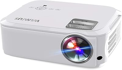 Projector, WiMiUS Upgraded 6500 Lumens Projector Native 1080P 60Hz Projector Support 4K 300 Display Works with Fire TV Stick, PC, PS4, Samrtphones for Home Theater